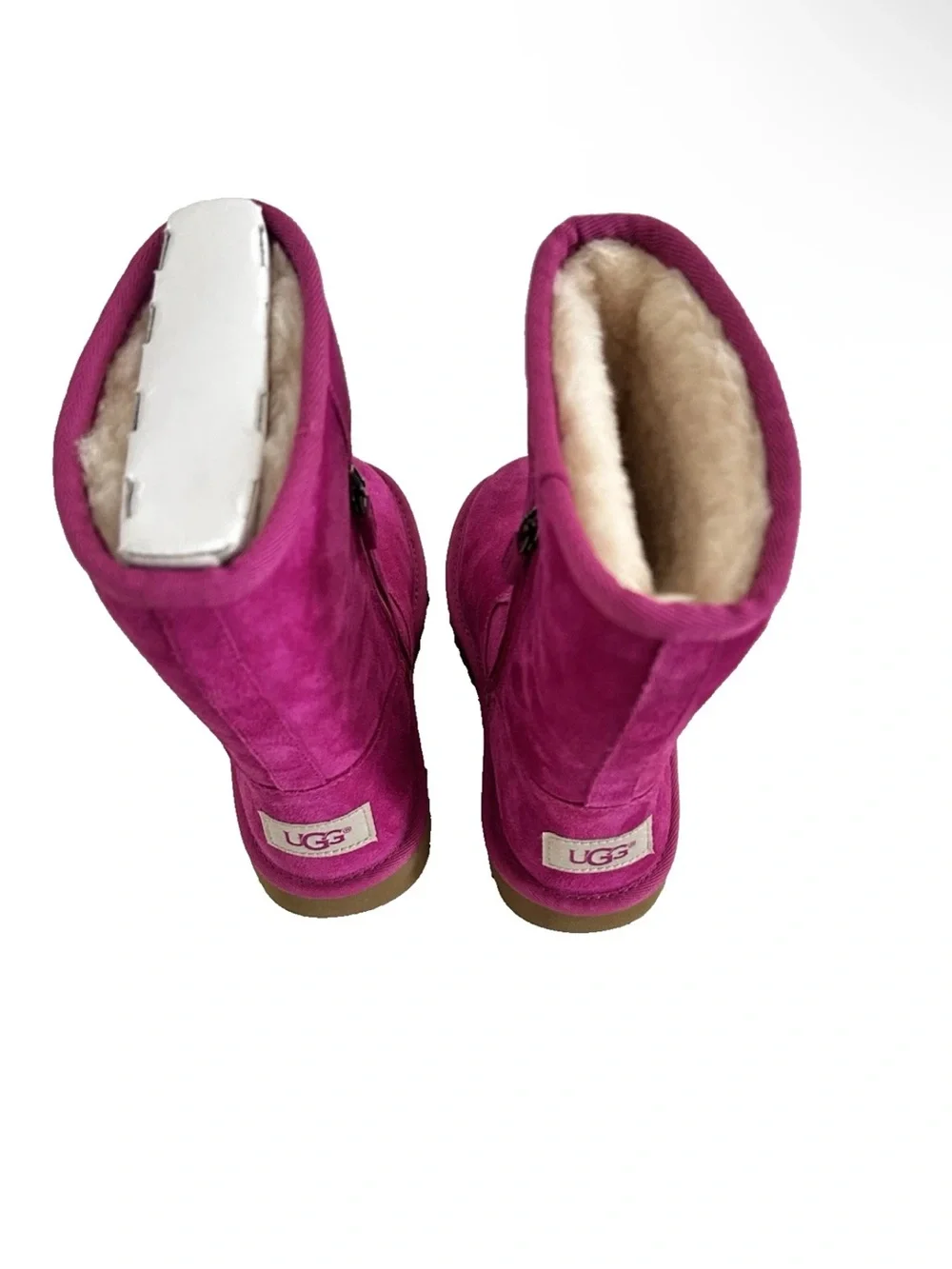 UGG | Lil Sunshine Boots Girls Size 13 Pink Side Zip Slip On Sheepskin